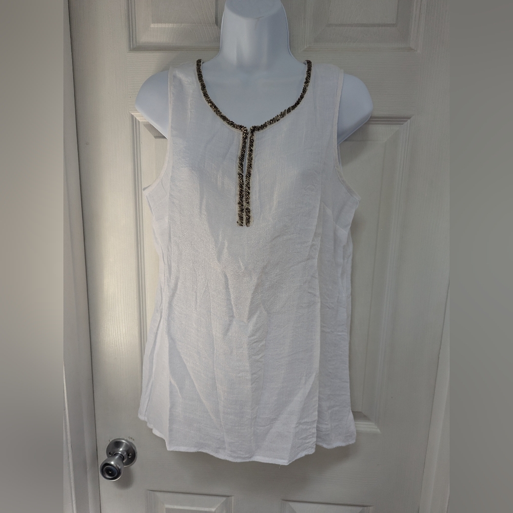 White Sleeveless Top